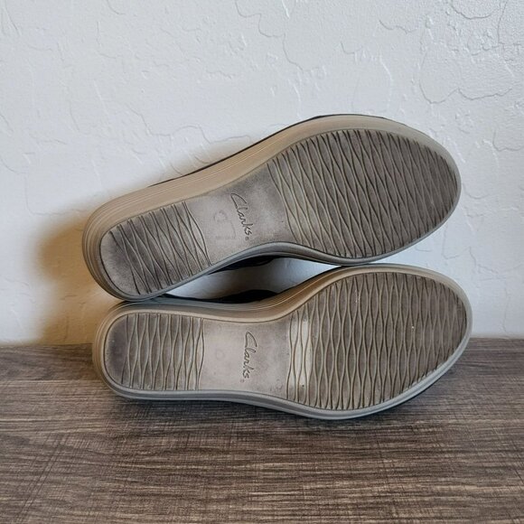 Clarks Reedly Juno Wedge Nubuck Leather Strappy Sandal Open Toe Blue Women's 5.5 - Picture 7 of 9